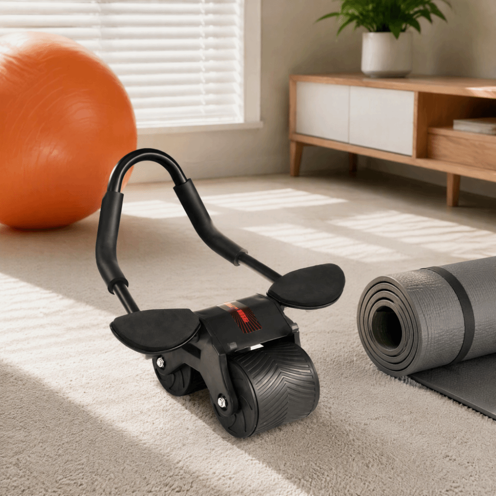 Ab Roller Wheel With Elbow Support - Automatic Rebound Ab Roller Wheel Elbow