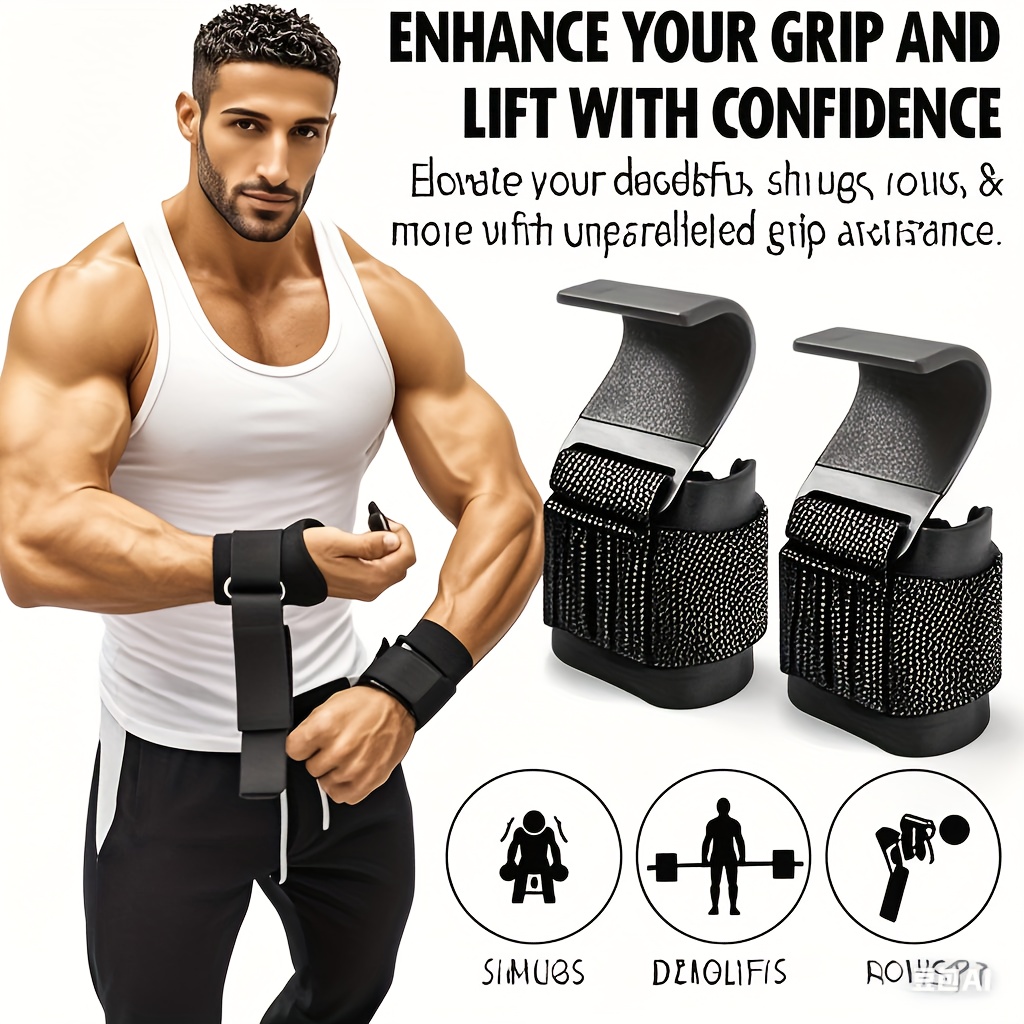 Weight Lifting Hook Grips With - огляд і ціна Wrist Wraps Weightlifting Support