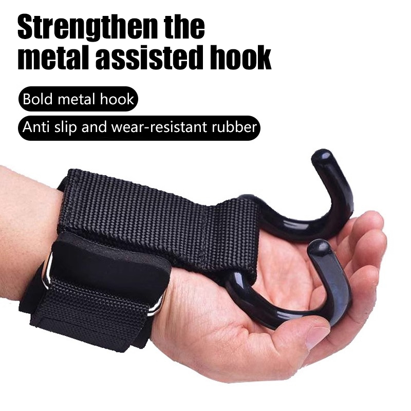 【F】2Pcs Weight Lifting Hooks H - огляд і ціна Wrist Wraps Weightlifting Support