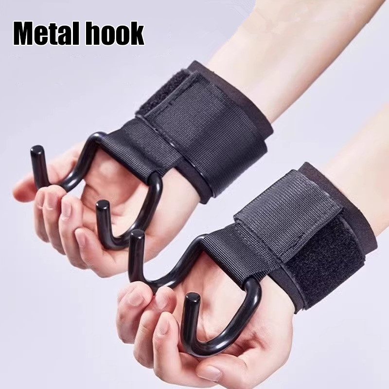 【F】2Pcs Weight Lifting Hooks H - огляд і ціна Wrist Wraps Weightlifting Support