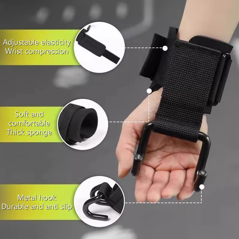 【F】2Pcs Weight Lifting Hooks H - огляд і ціна Wrist Wraps Weightlifting Support