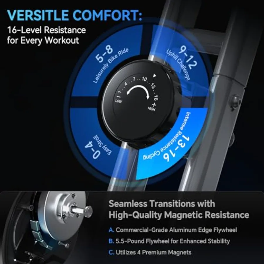 Foldable Exercise Bike for Sma - огляд і ціна Exercise Bike Magnetic Resistance