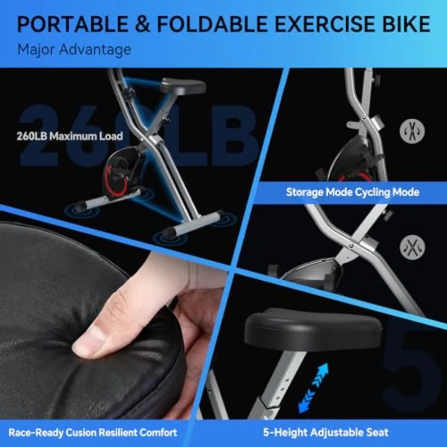 Foldable Exercise Bike for Sma - огляд і ціна Exercise Bike Magnetic Resistance