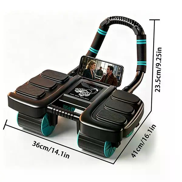 4-Wheel Recoil Ab Roller with  - огляд і ціна Ab Roller Wheel With Elbow Support