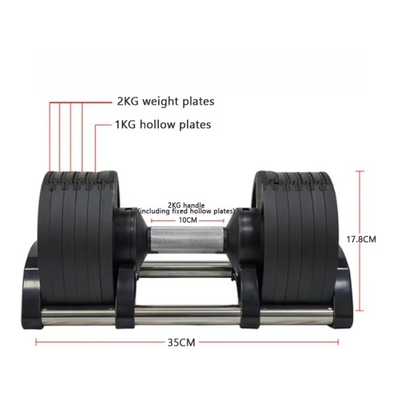 Gym Fitness Equipment 20kg 24k - огляд і ціна Adjustable Dumbbell Pair 40Kg