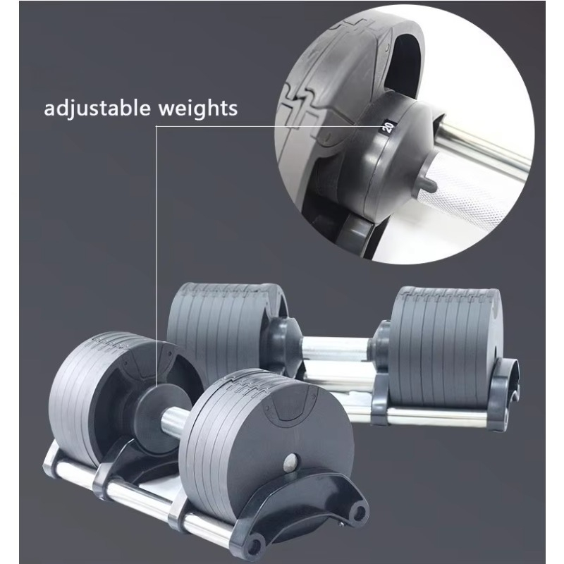 Gym Fitness Equipment 20kg 24k - огляд і ціна Adjustable Dumbbell Pair 40Kg