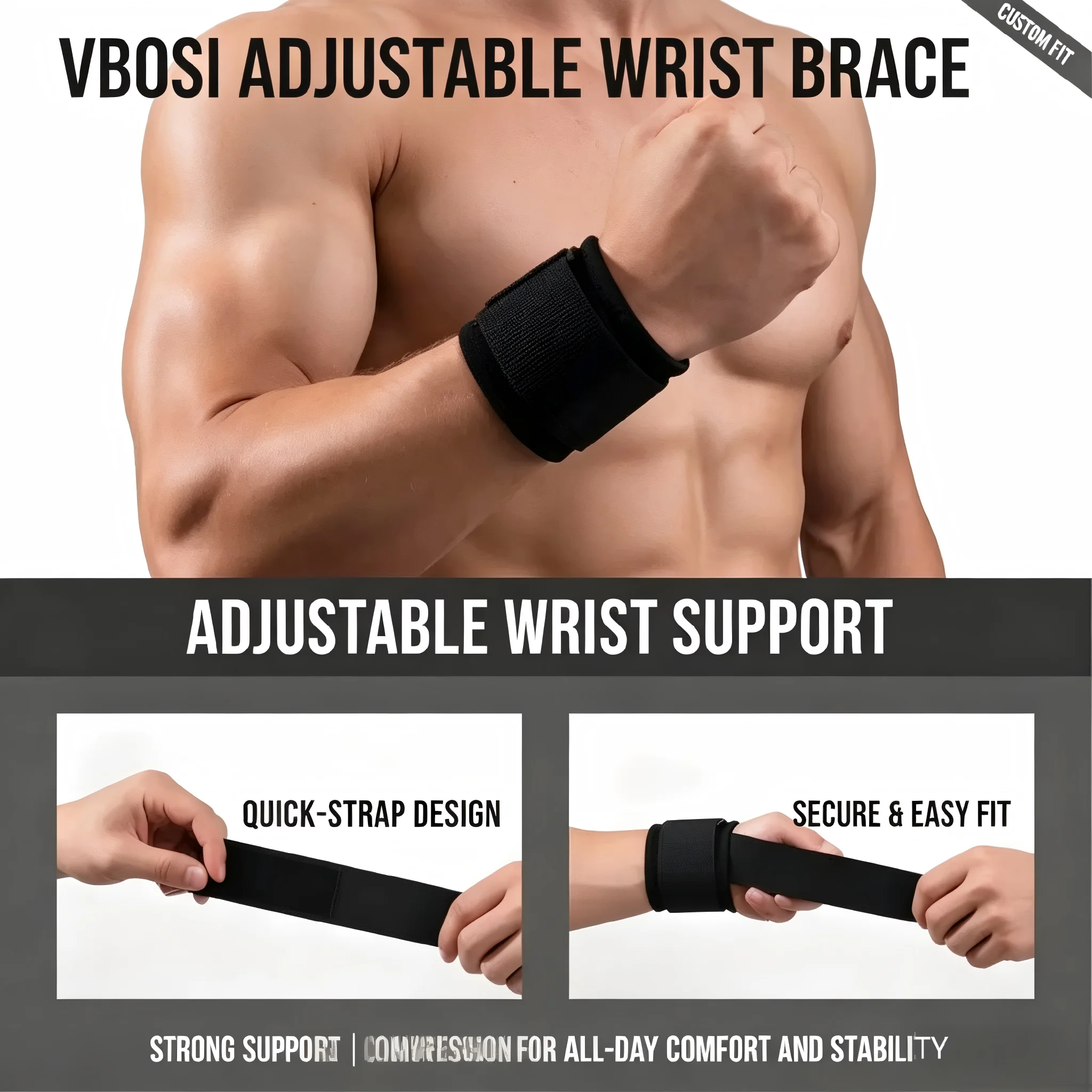 Professional Breathable Wrist  - огляд і ціна Wrist Wraps Weightlifting Support