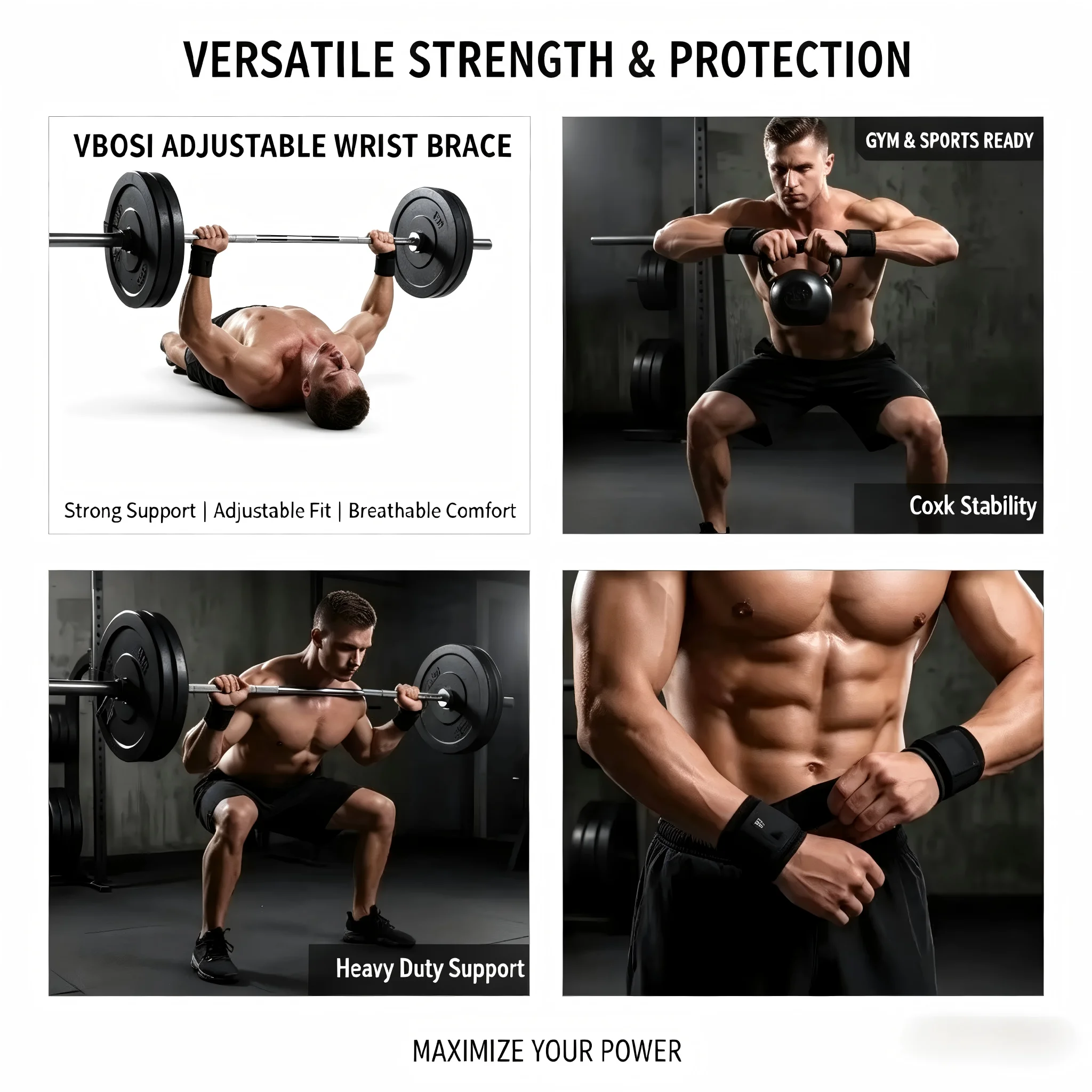 Professional Breathable Wrist  - огляд і ціна Wrist Wraps Weightlifting Support
