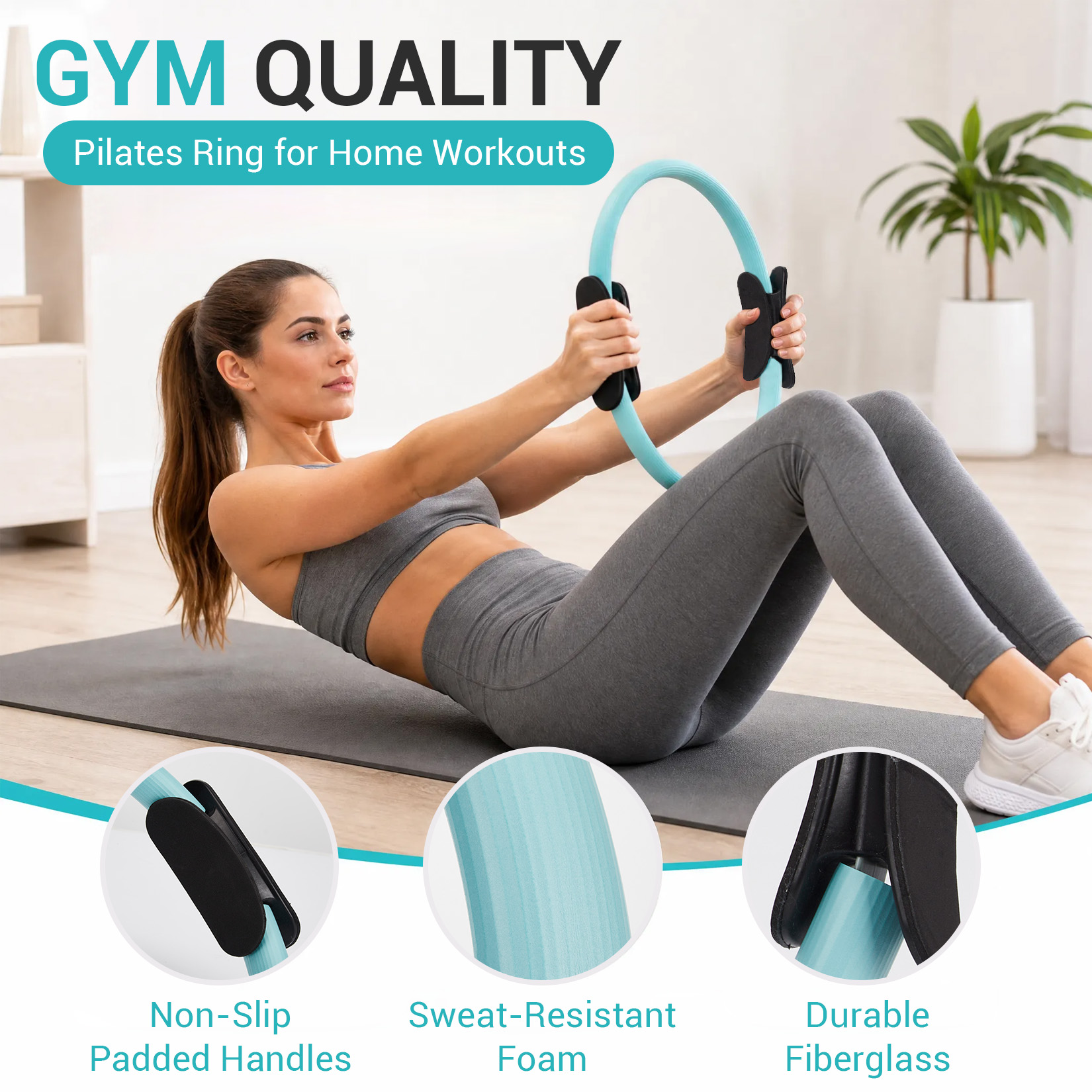 Pilates Training Set, 6-in-1 P - огляд і ціна Pilates Bar Kit With Resistance Bands